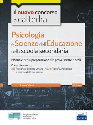 cover image of Psicologia e Scienze dell'educazione nella scuola secondaria